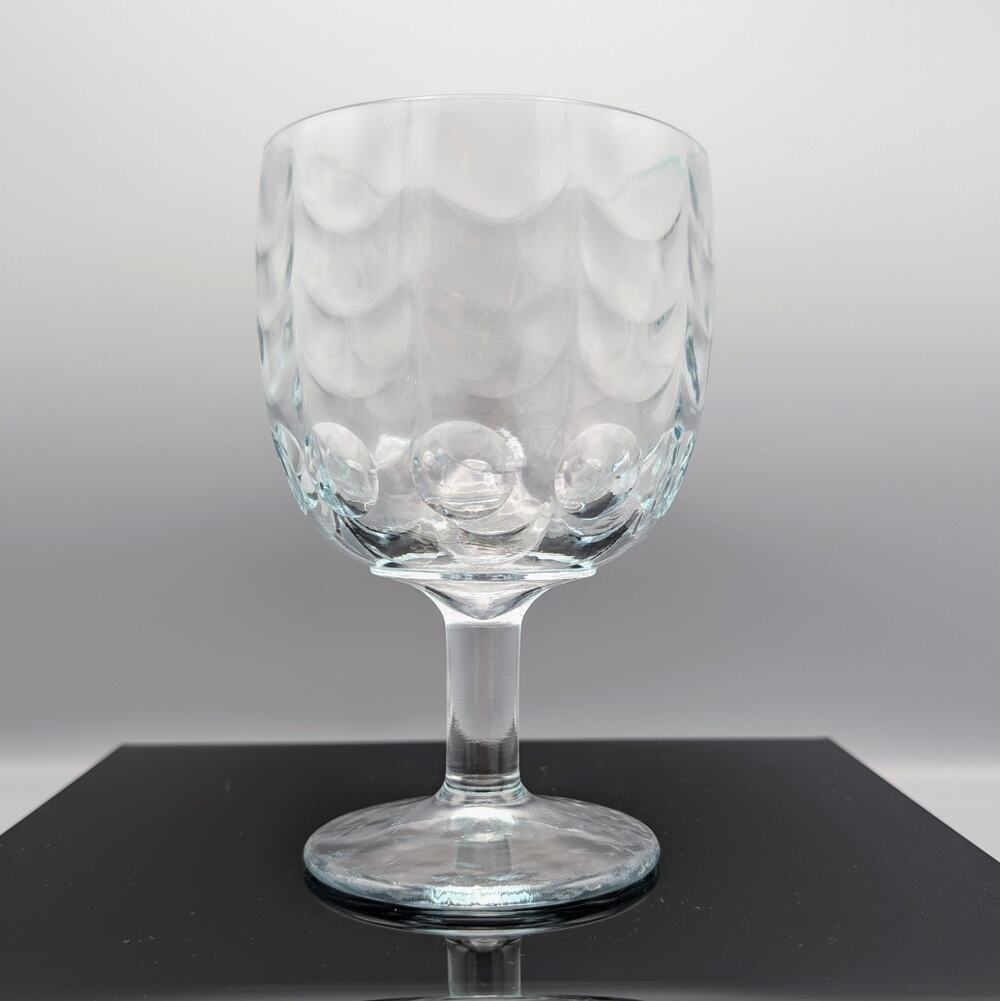 Vintage Bartlett Collins Btc8 Clear Drape Optic Water Goblet
